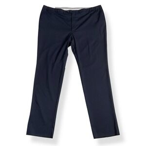Hart Schaffner Marx Pants Wool Blend Chicago Comfort Dark Blue 49 Unhemmed